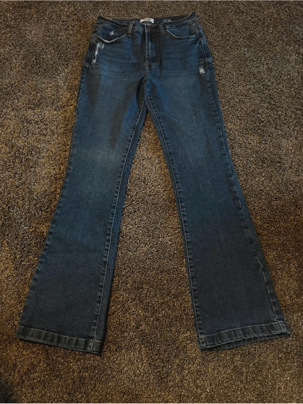 Kensie Dark Blue Bootcut Jeans with Light Fade